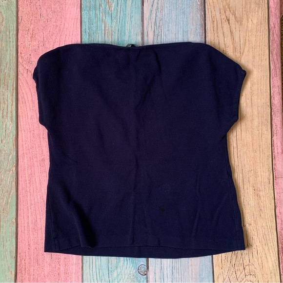 St. John short sleeve cowl neckline wool/rayon blouse - Picture 6 of 8